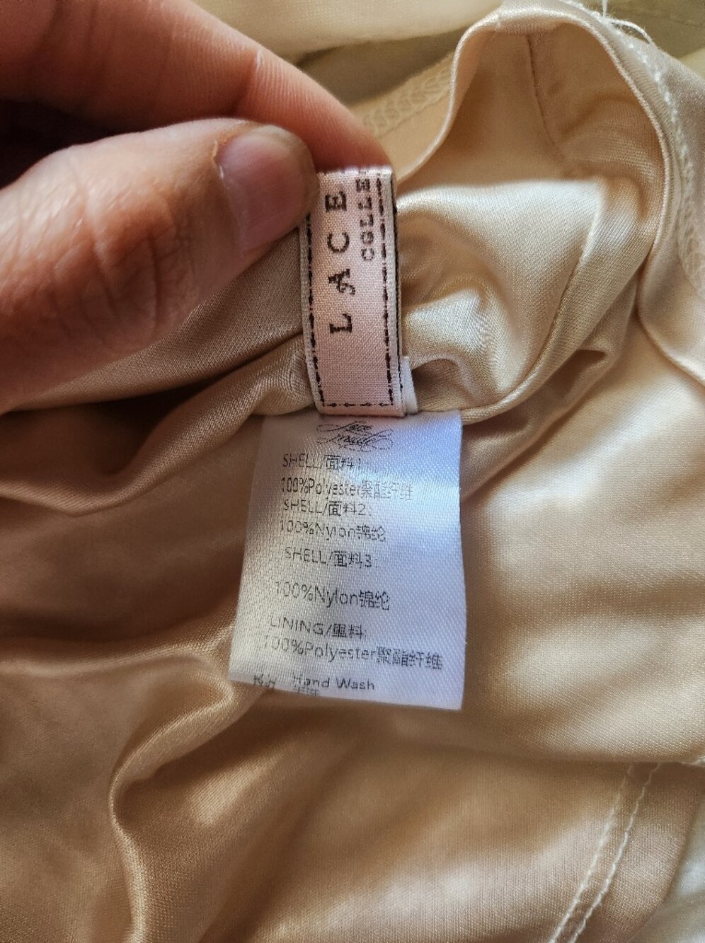 LaceMade Chantilly Cream Bustier Corset Bell Sleeve Mini Dress - Picture 7 of 8